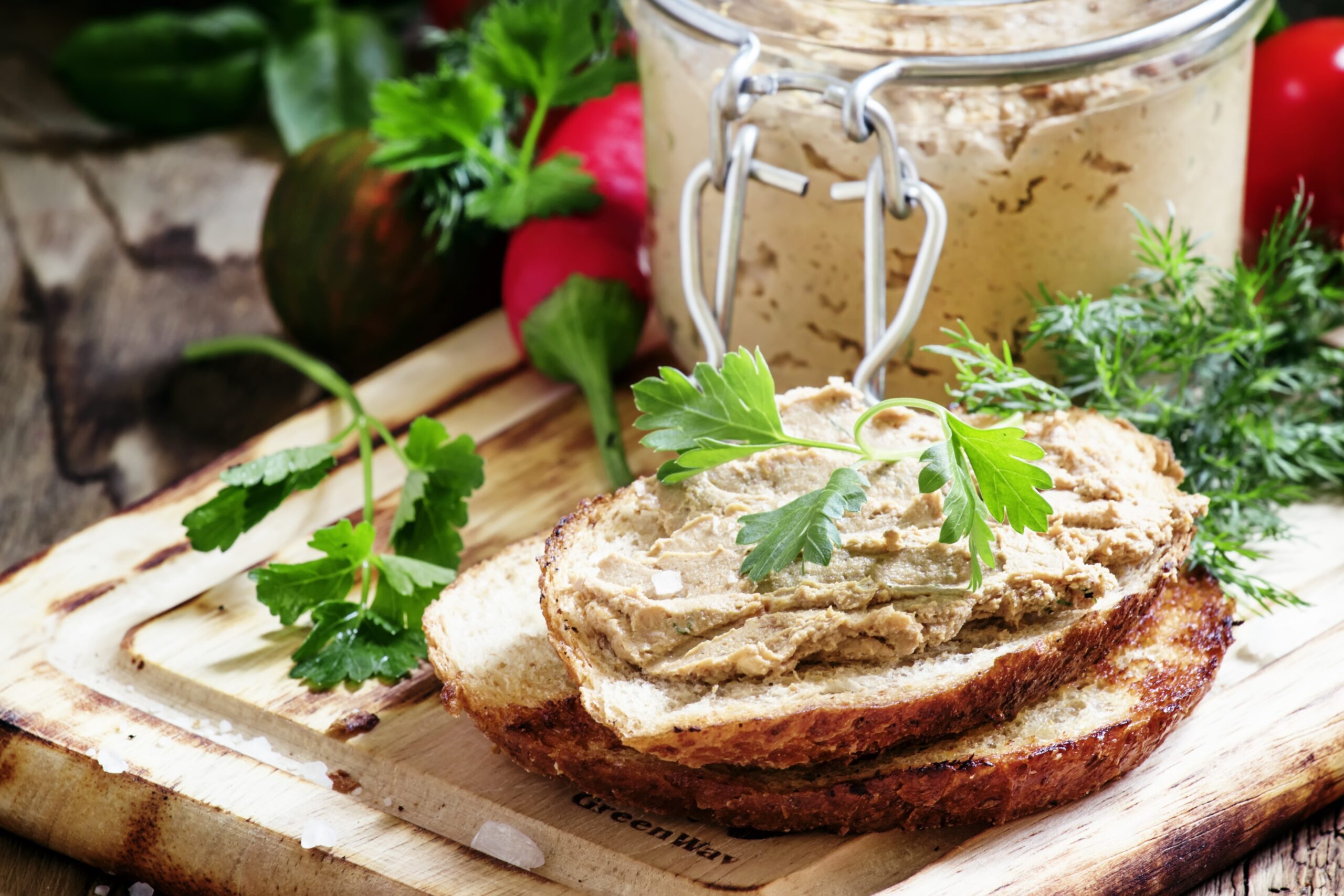 Chicken Liver Pate served on French bread