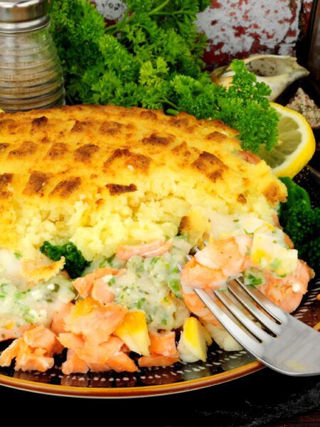 Fisherman’s Pie served on a plate