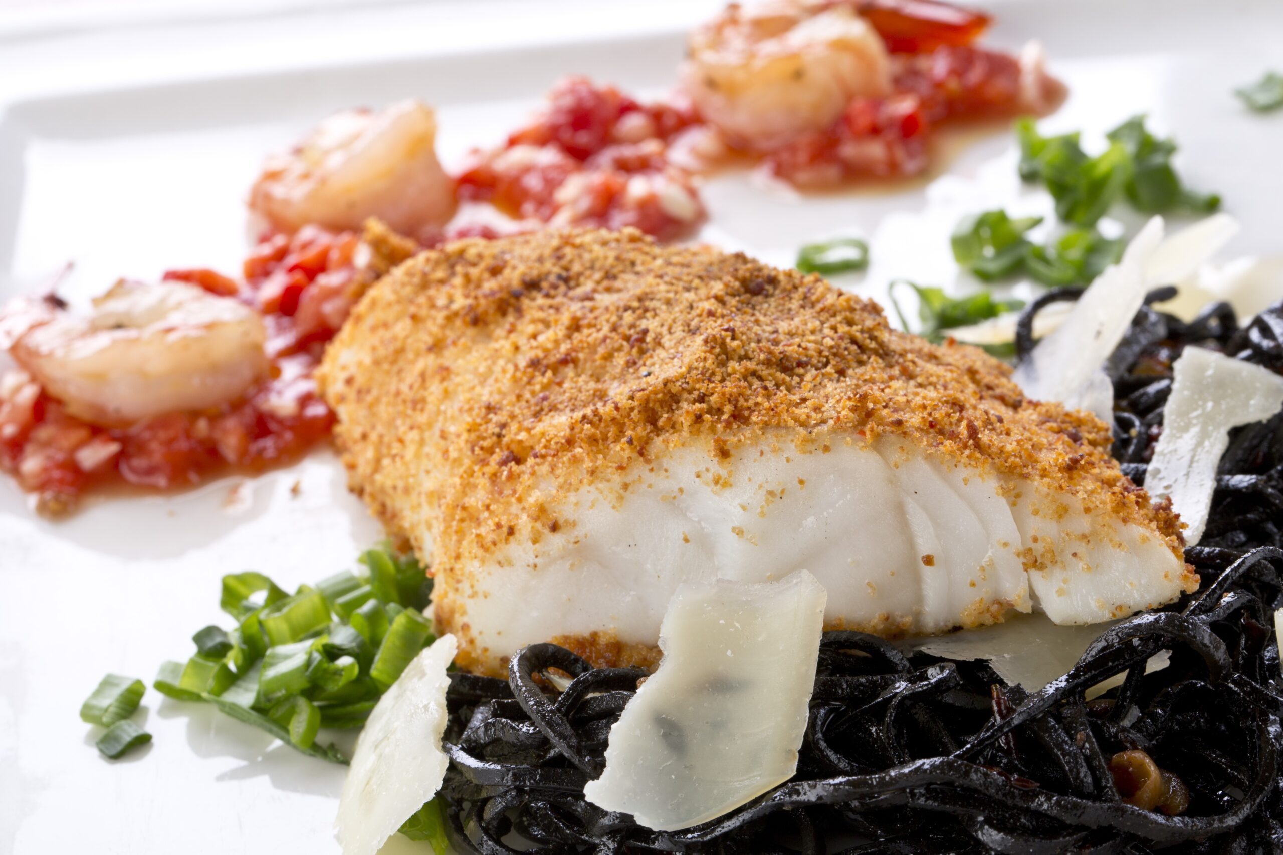 Fried Flying Fish served on a plate