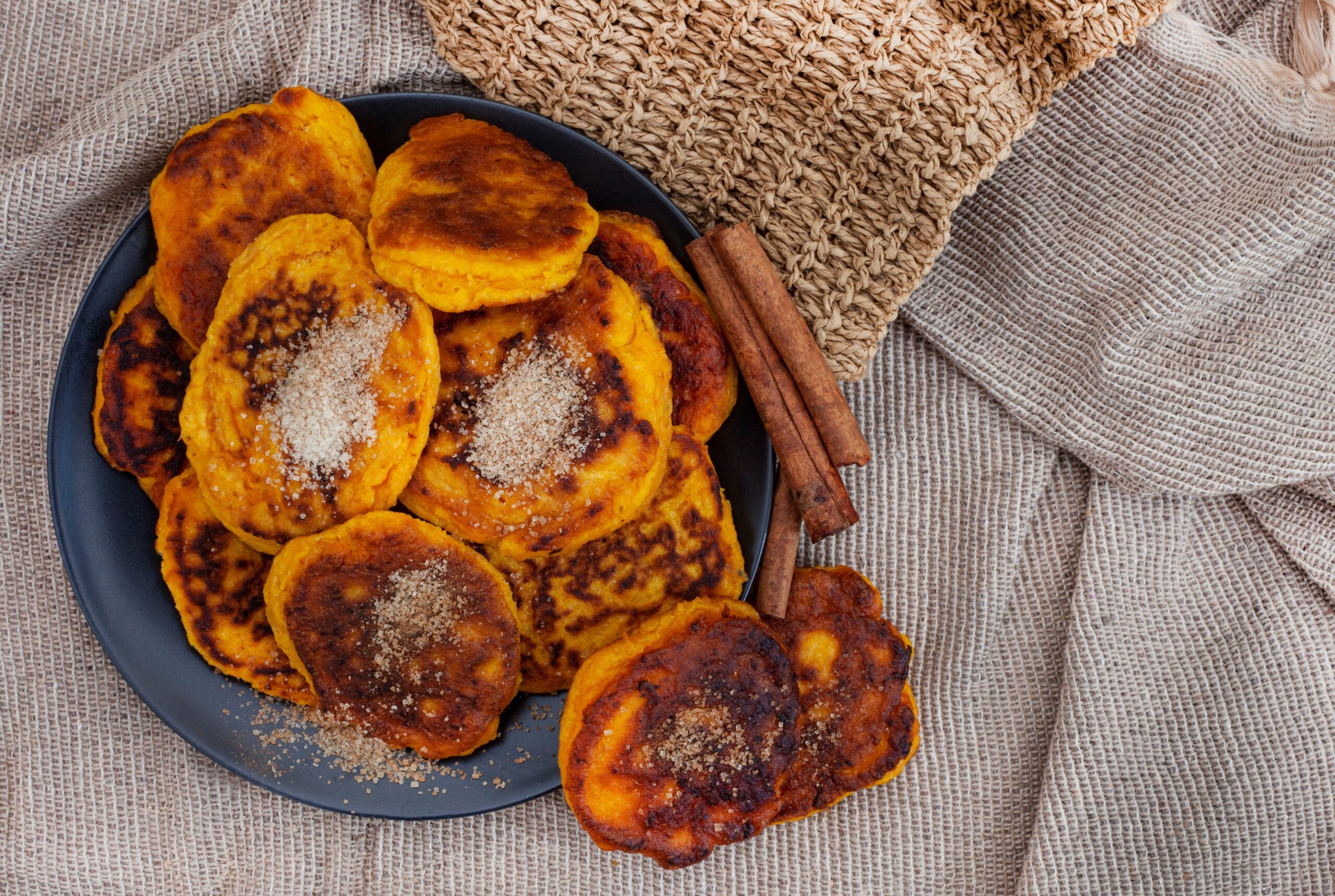 Pumpkin Fritters served on a plate