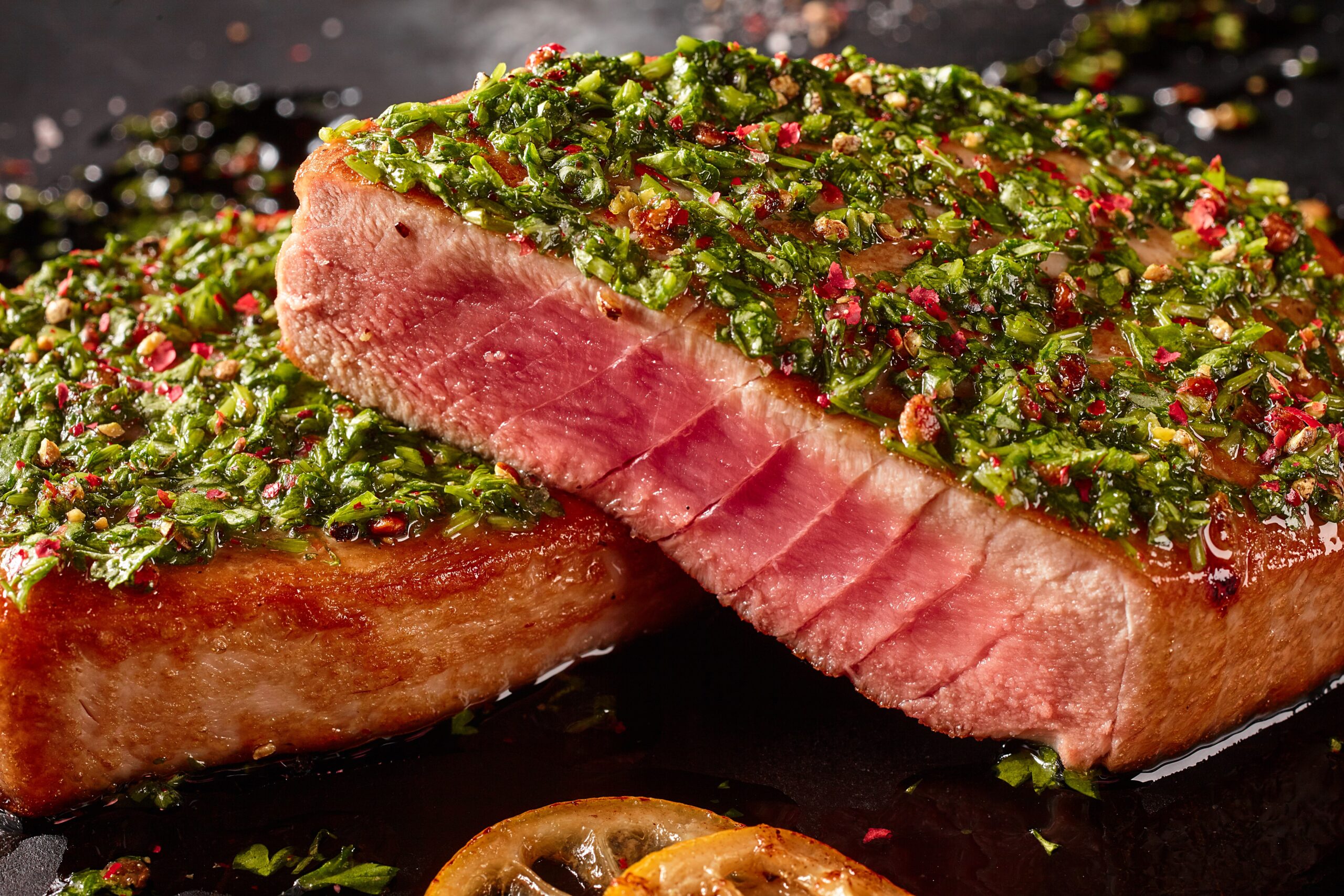 Seared Herb-Crusted Tuna Steaks